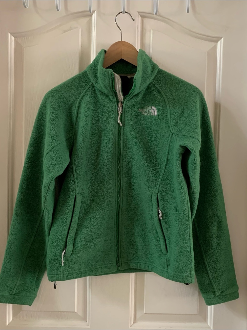 The North Face Green Full-Zip Fleece Jacket Sz XS Gorgeous Green